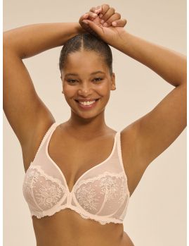 Sujetador escotado con aros Simone Perele Intrigue 1E2319 Rosa Sakura