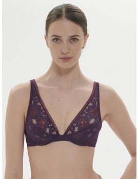 sujetador escotado Simone Perele Festive con aros 1E1350 Violet Euphoria