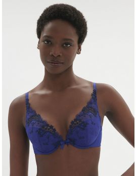 sujetador push up, color azul eléctrico