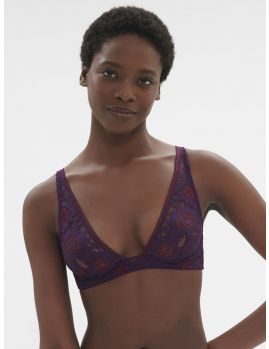Sujetador sin aros Simone Perele Festive Bralette 1E1250 Violet Euphoria