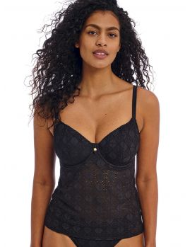 tankini mujer de crochet negro