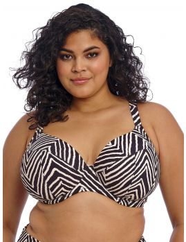 Parte de arriba Bikini Elomi Swim Fiji Falls Plunge con aros ES802602 Black