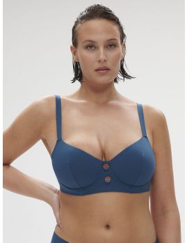 Parte de arriba Bikini Simone Perele Alati 1EBB21 Bleu Mystere