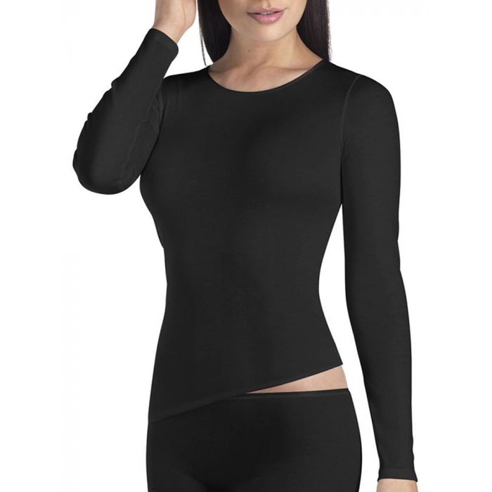 camiseta manga larga algodon mujer | Hanro Seamless | Inimar, lencería corsetería online femenina