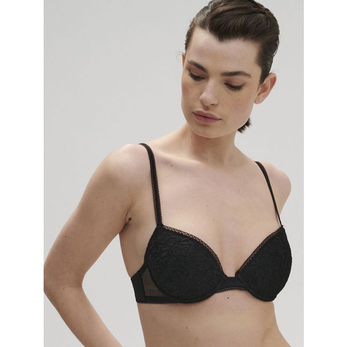 Sujetador negro push 2025 up