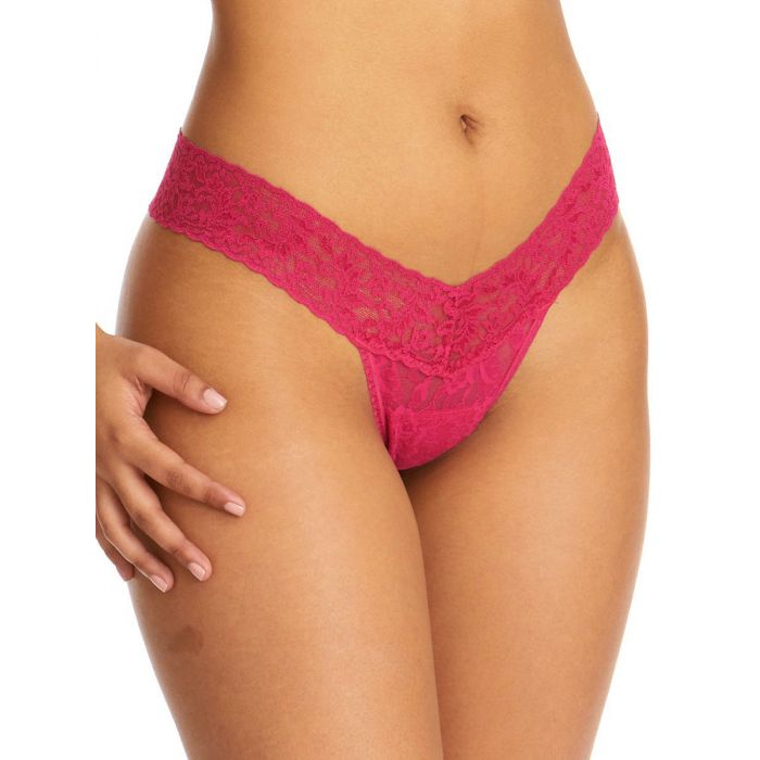 Tanga de encaje rosa venecia| HANKY PANKY | Inimar, lencería y corsetería  online femenina