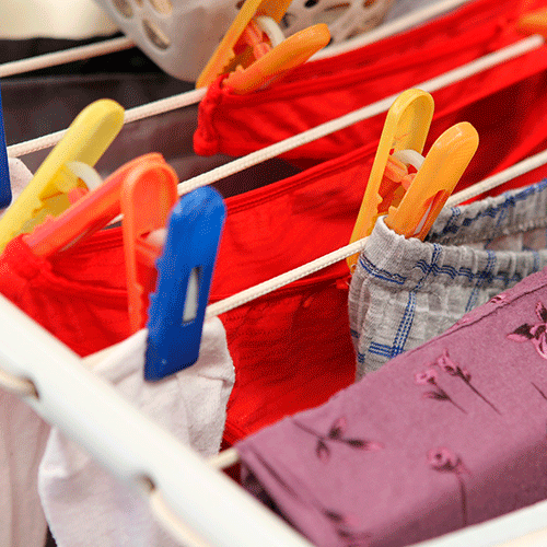 Secado de ropa interior: Cómo secar ropa dentro de casa