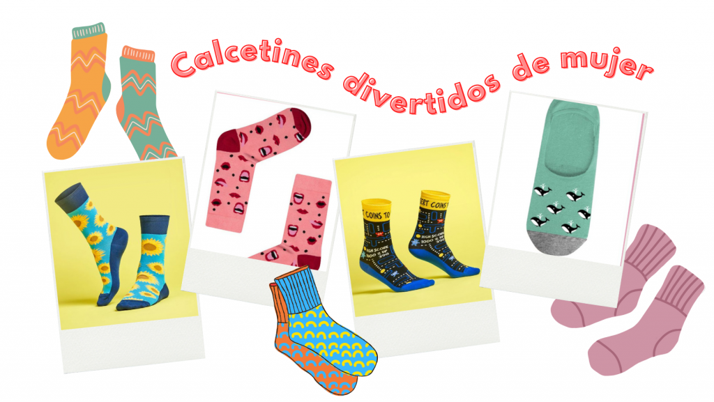 Calcetines divertidos de arte colorido para mujer, medias